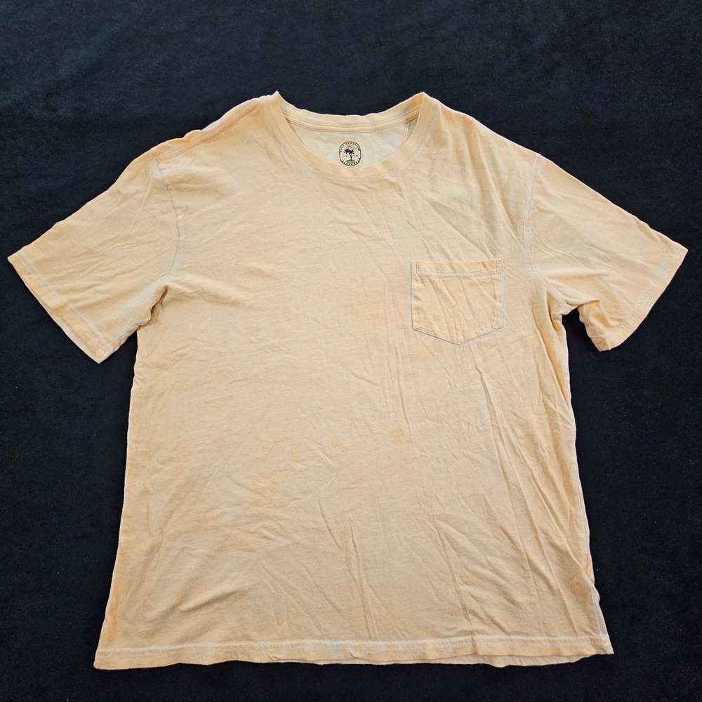 Boca Classics Islandwear Yellow Short Sleeve Cotton Pocket T-Shirt Men's L